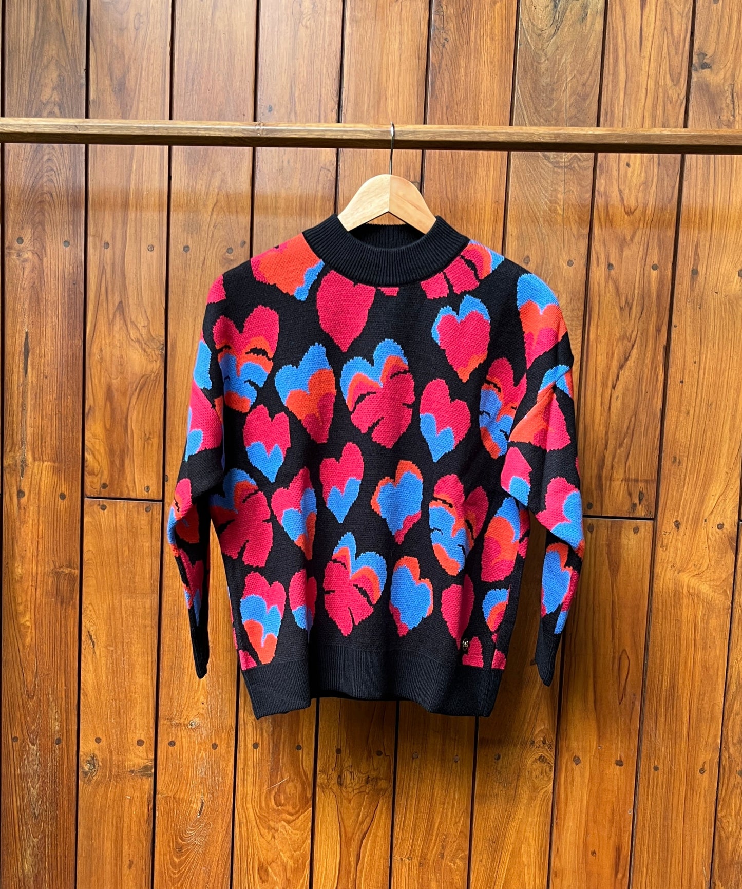 Heart Bloom Knit Sweater