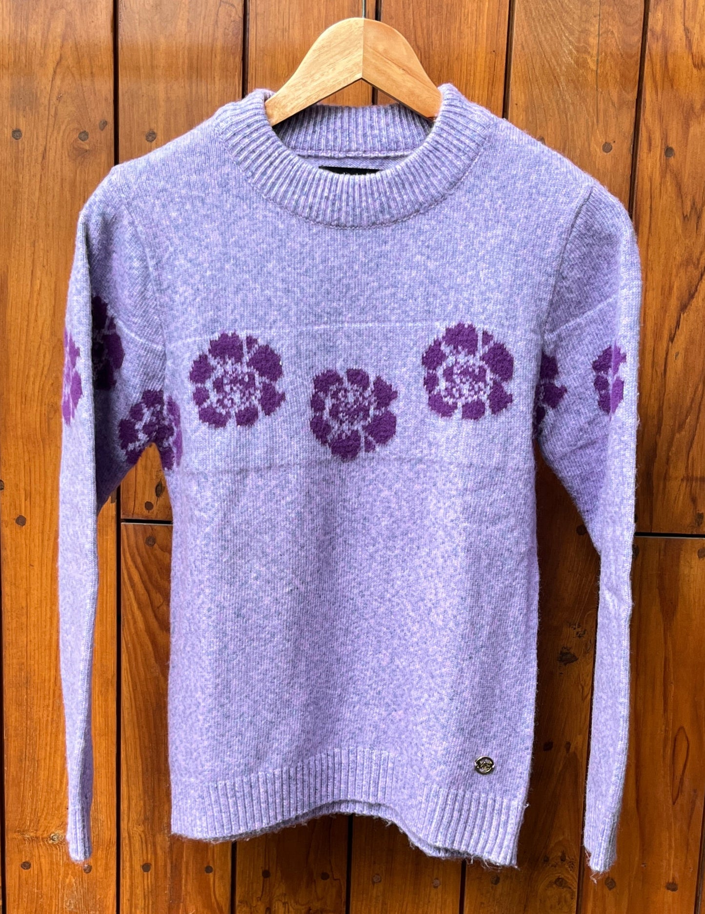 Lavender Blossom Knit Sweater
