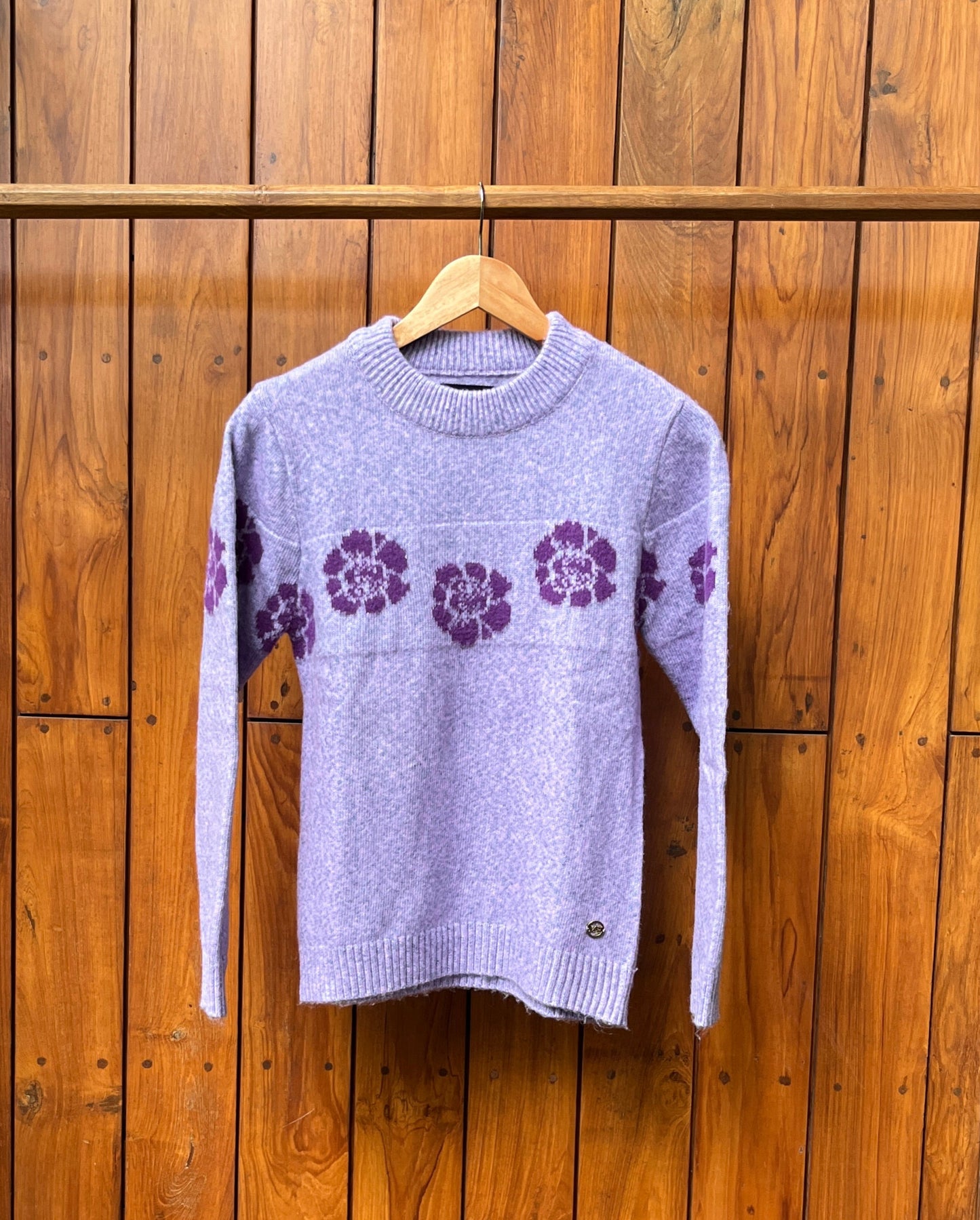 Lavender Blossom Knit Sweater