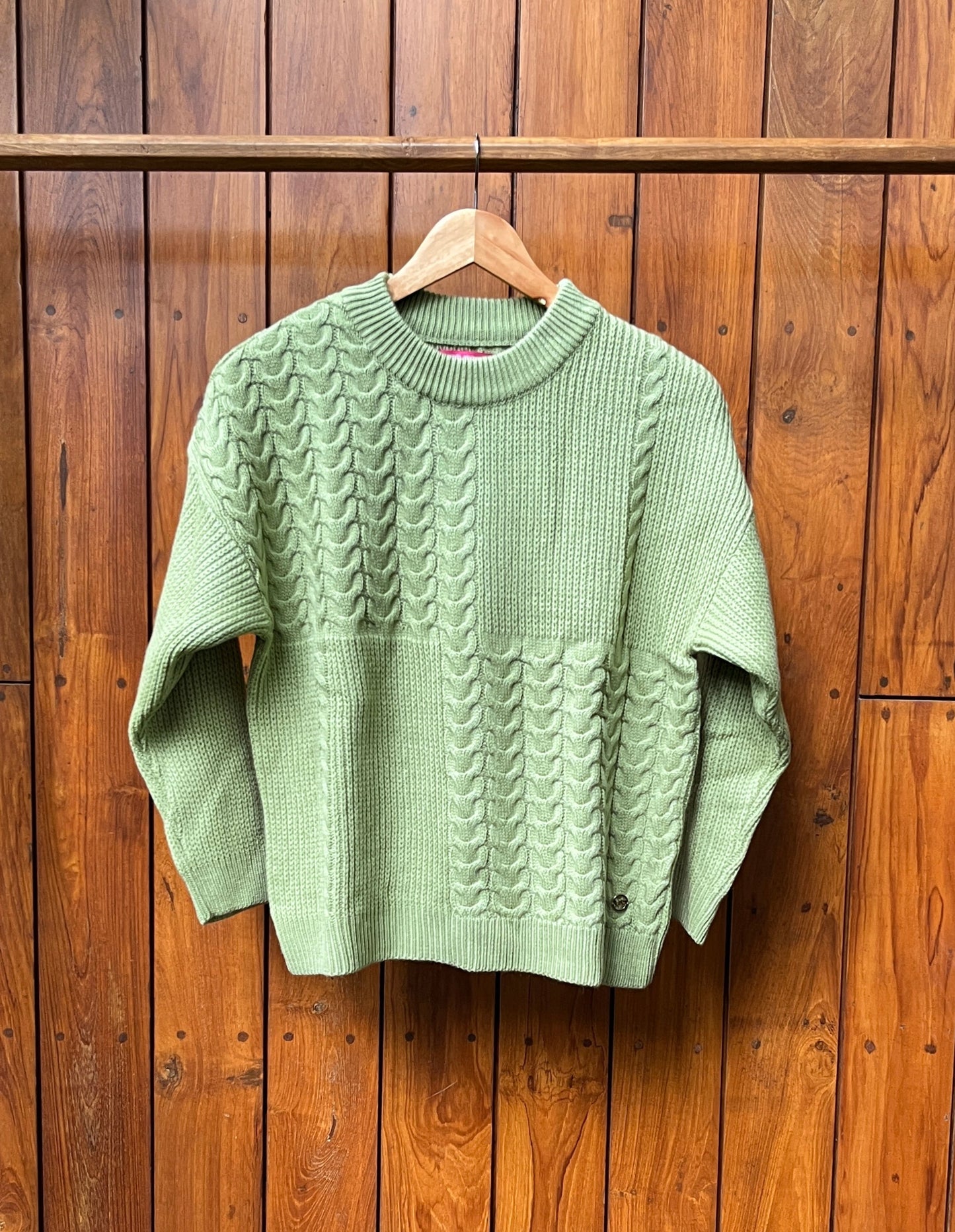 Olive Twist Woollen Sweater
