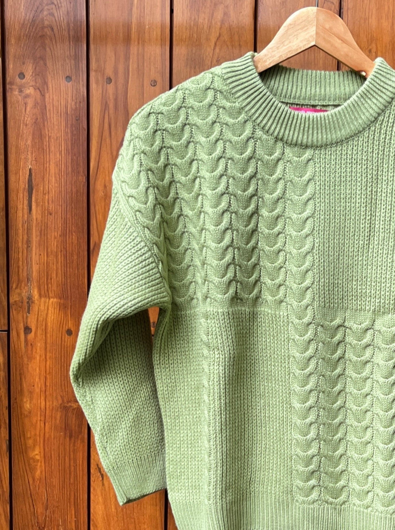 Olive Twist Woollen Sweater