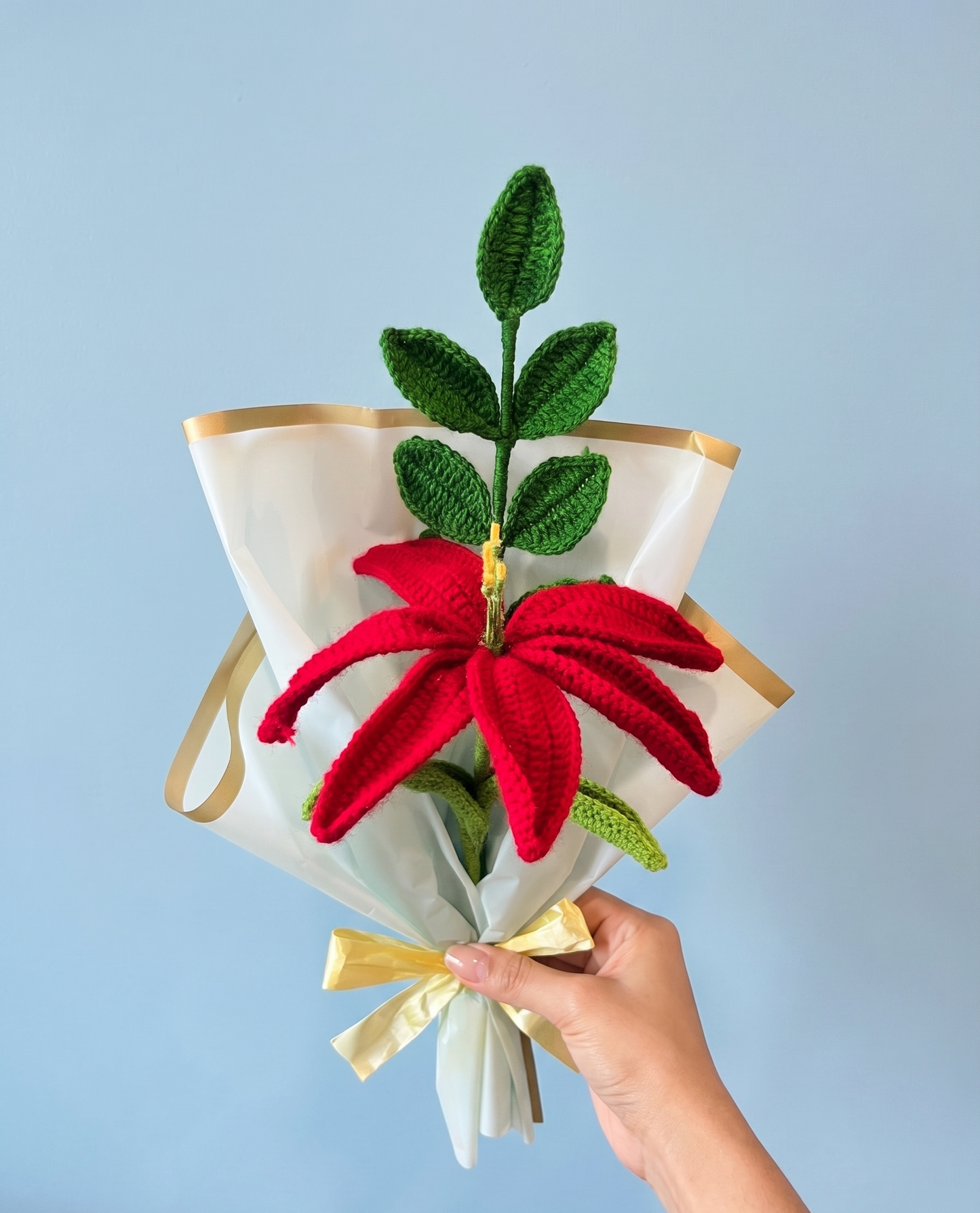 Mini Red Lily Flower Bouquet