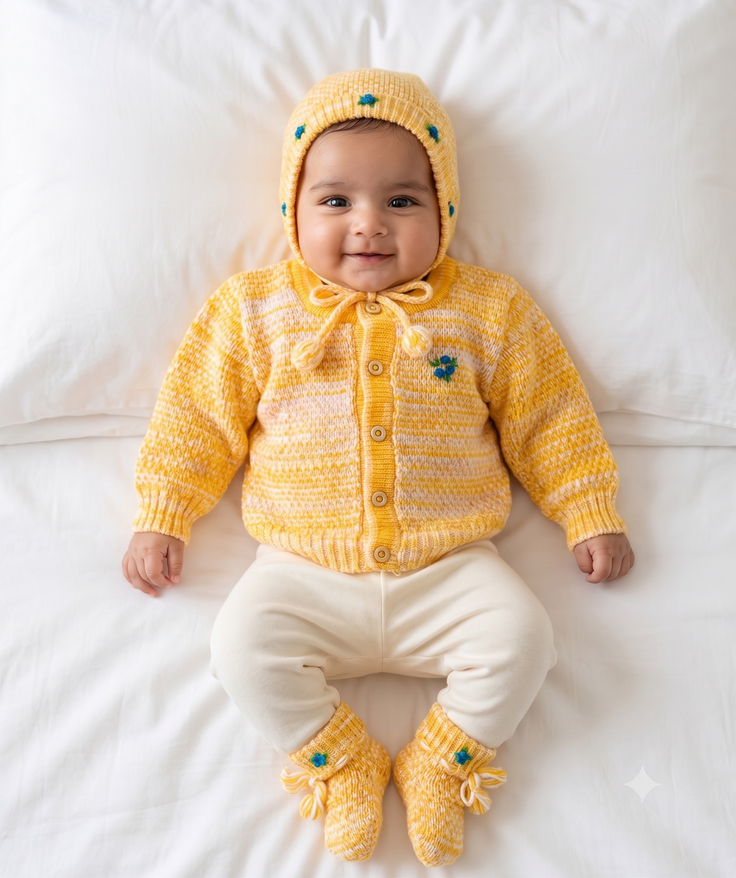 Sunny Bloom Baby Sweater Set