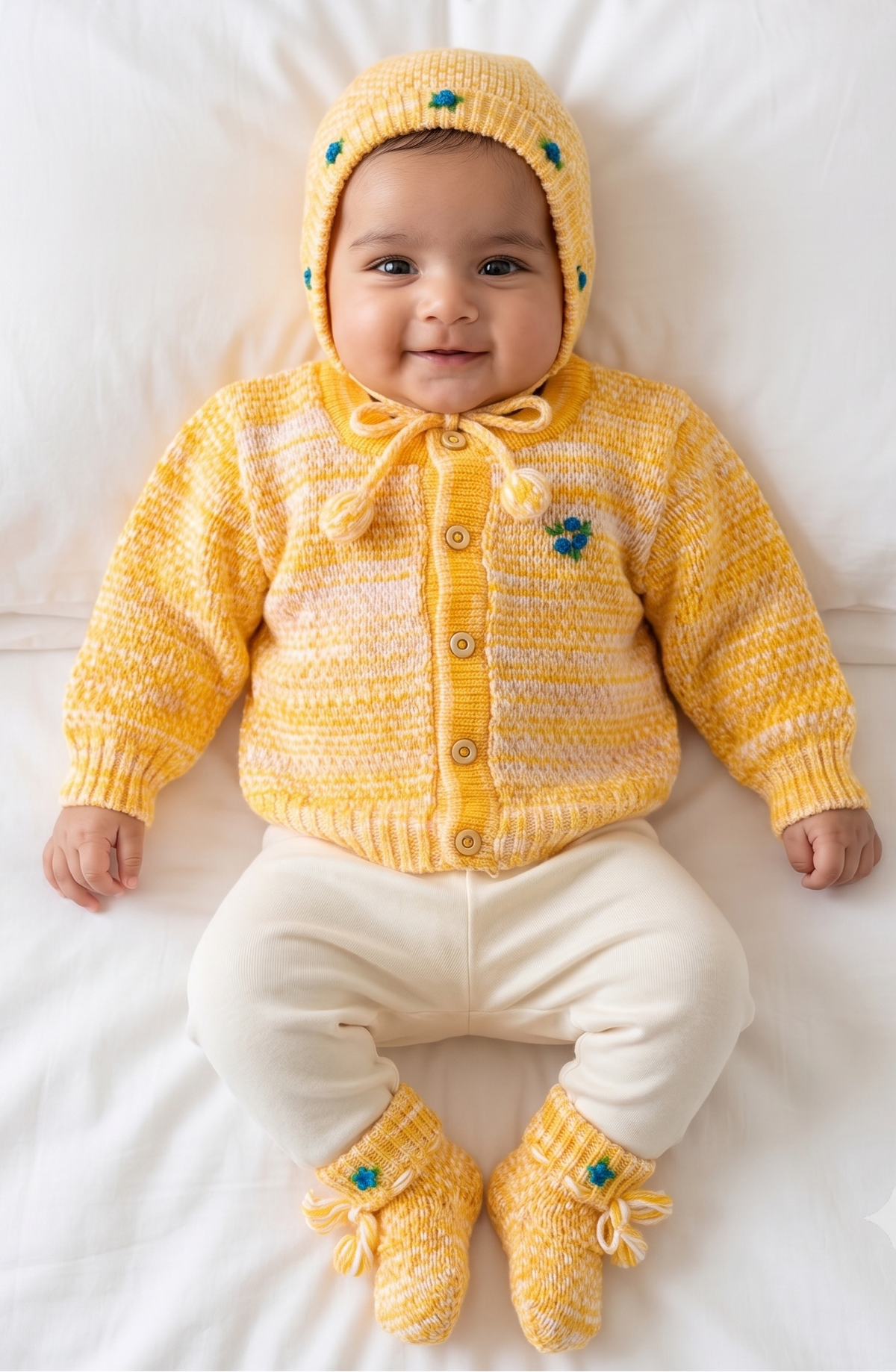 Sunny Bloom Baby Sweater Set