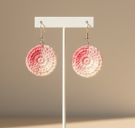 Blush Ombre Crochet Earrings