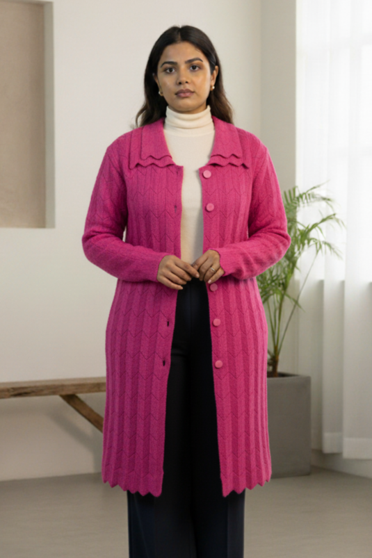 Rose Pink Long Sweater