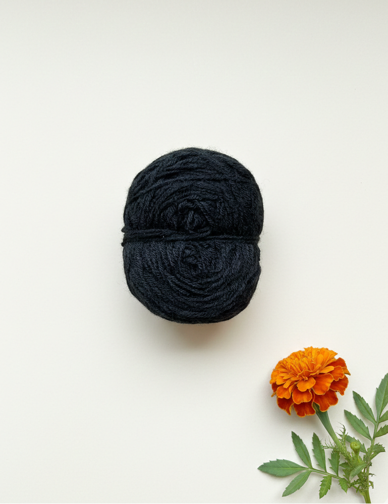 Classic Black Knitting Wool Ball