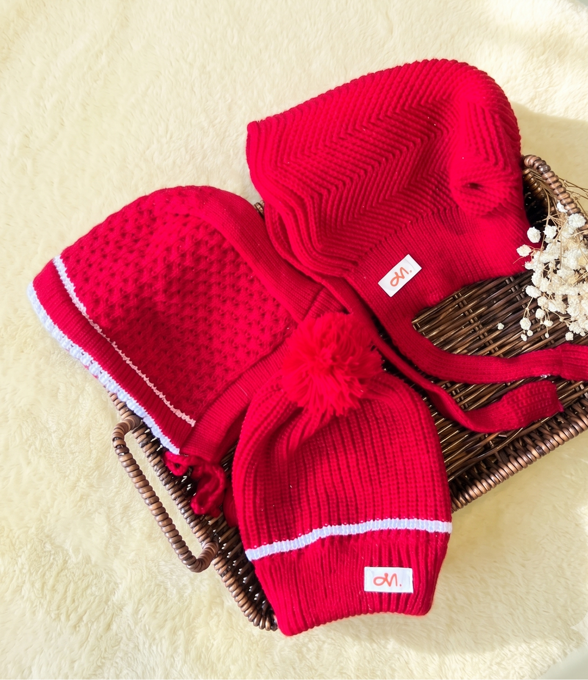 Red Teddy Toppers- Set of 3