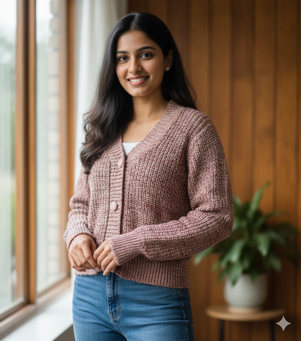 Rosewood Mélange Sweater Top