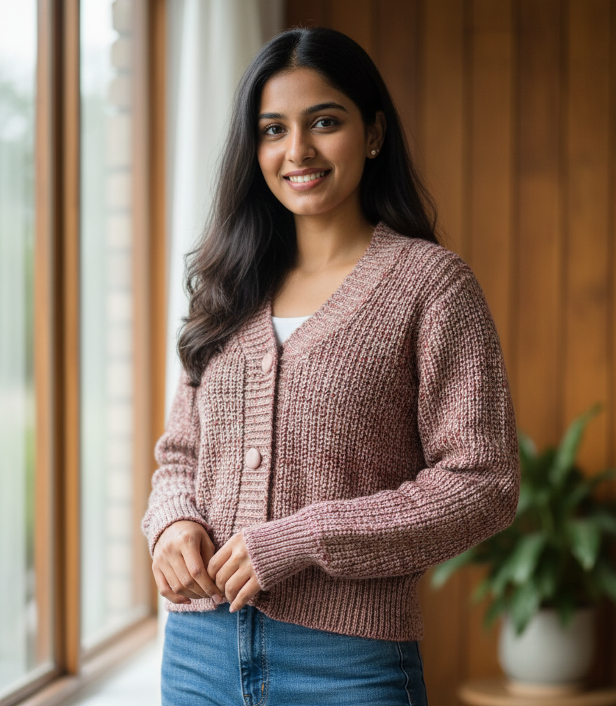 Rosewood Mélange Sweater Top