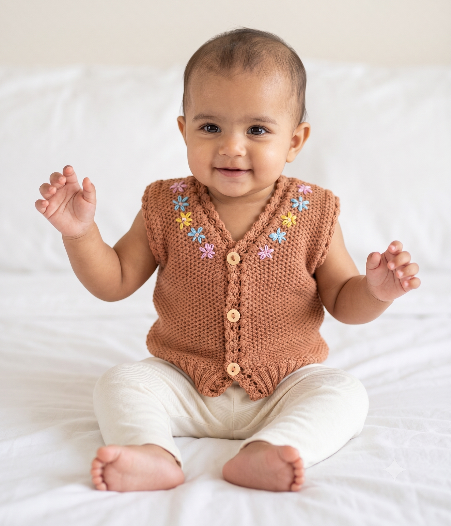 Bloom & Button Baby Knit Vest