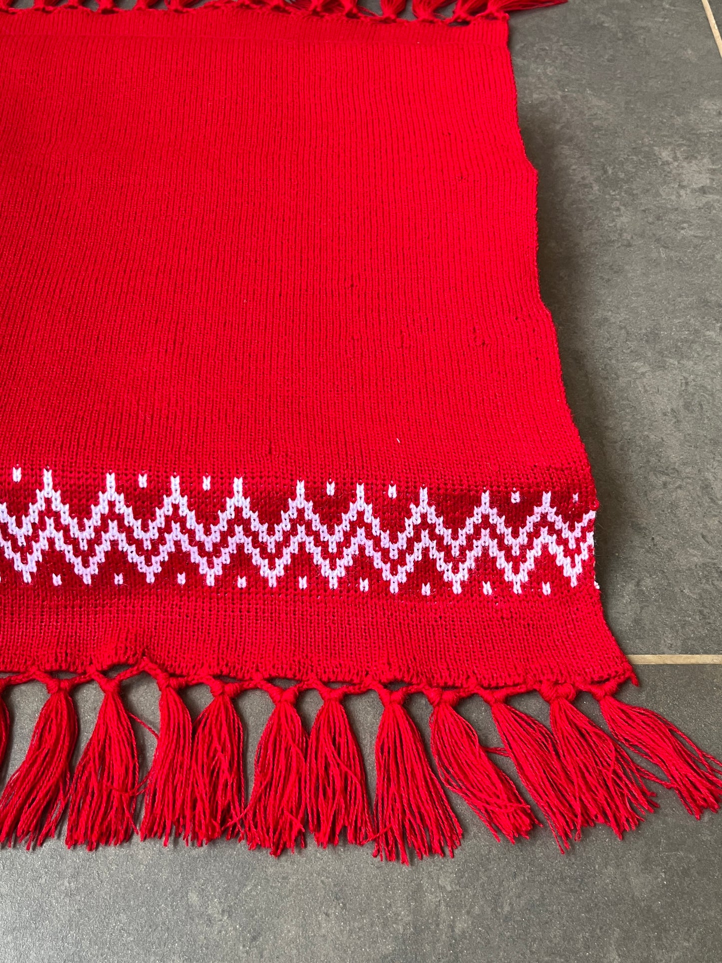 Traditional Red Pooja Asan Mat with Border