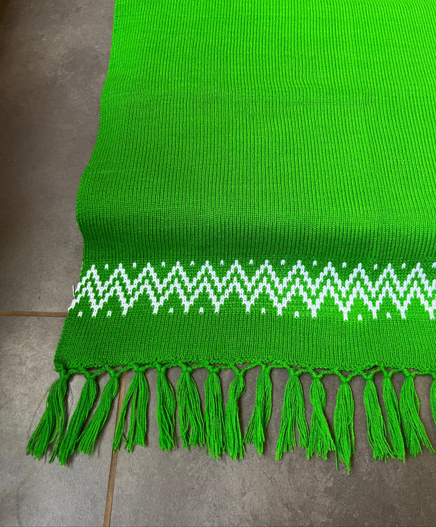 Green Pooja Asan with White Border