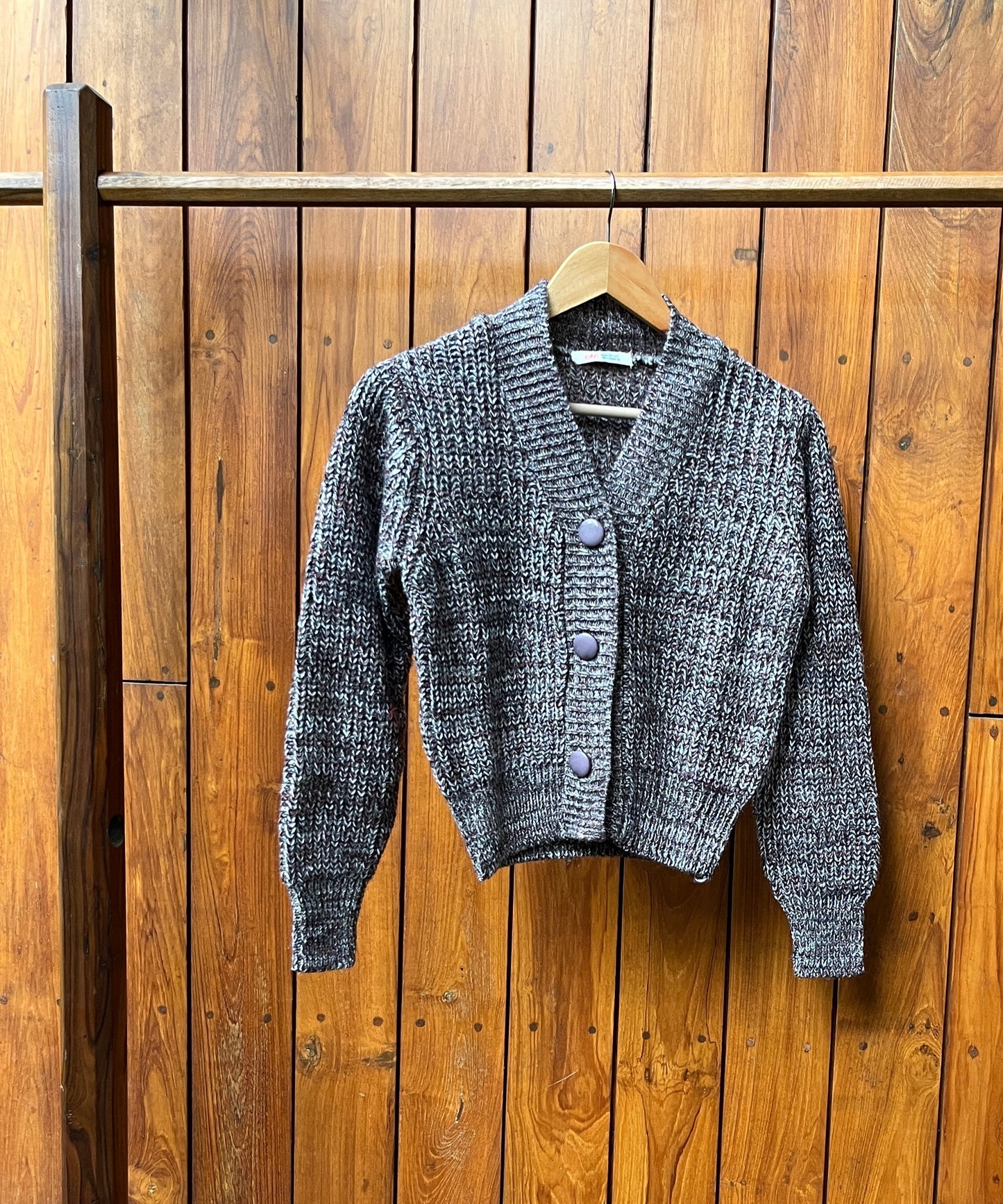 Charcoal Mélange Sweater Top