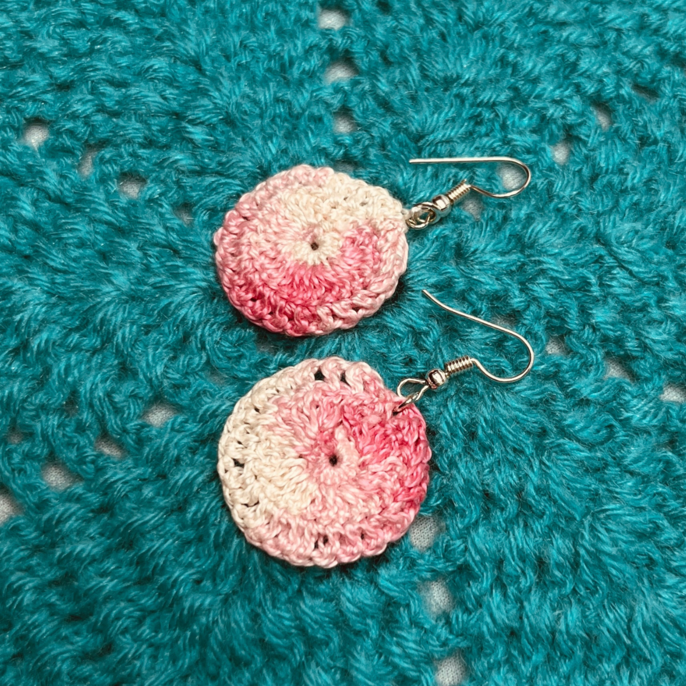 Blush Ombre Crochet Earrings