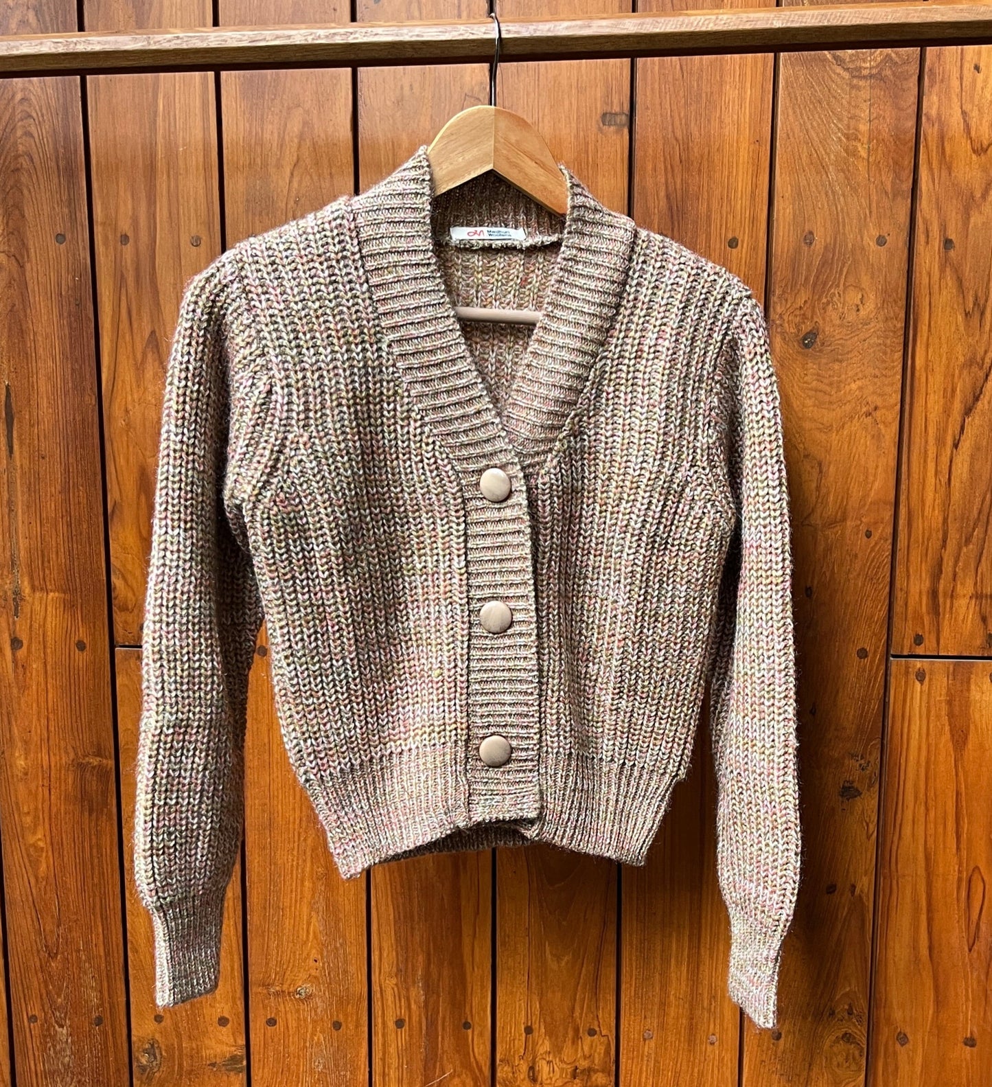 Beige Mélange Sweater Top