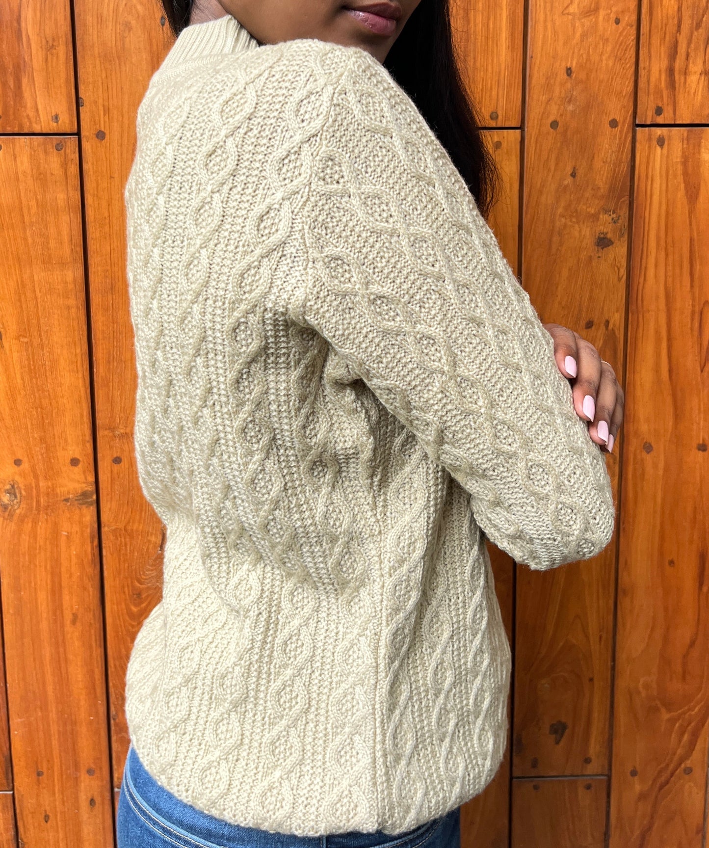 Soft Oatmeal Knit Top