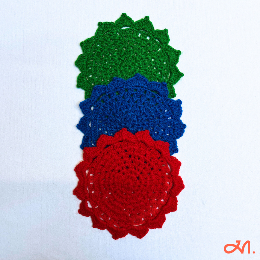 Vibrant Crochet Tablemats- Set of 3