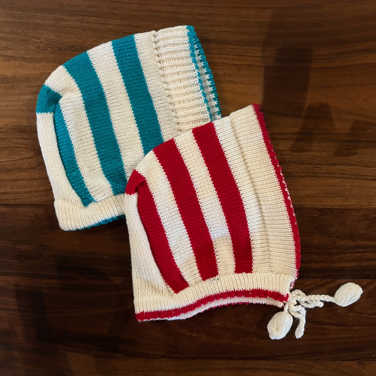 TwinStripe Baby Caps  - Set of 2