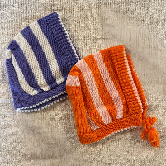 Duo Striped Baby Caps - Set of 2