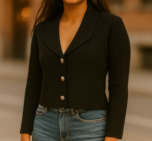 Noir Woollen Shrug