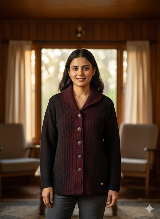 Heritage Striped Shawl Collar Cardigan