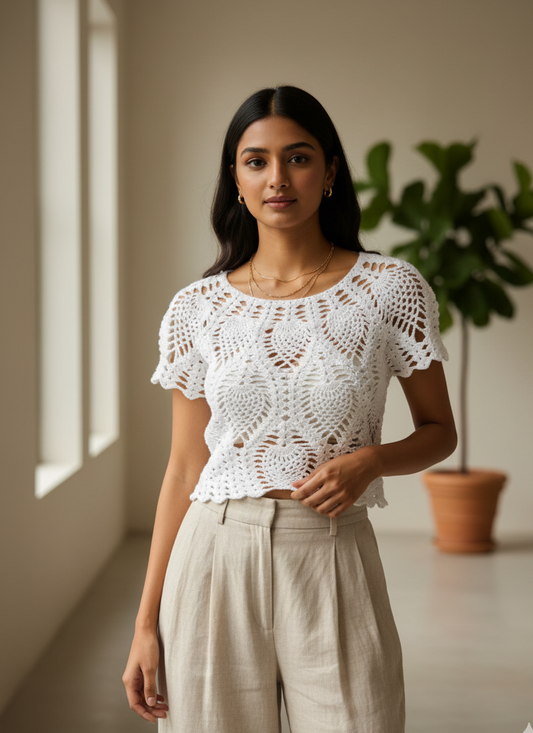 Pearl Crochet Top
