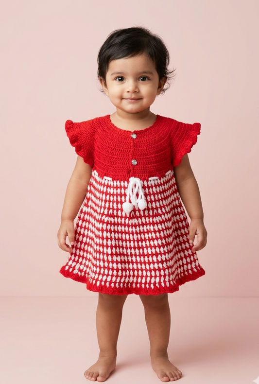 Cherry Crochet Baby Girl Frock