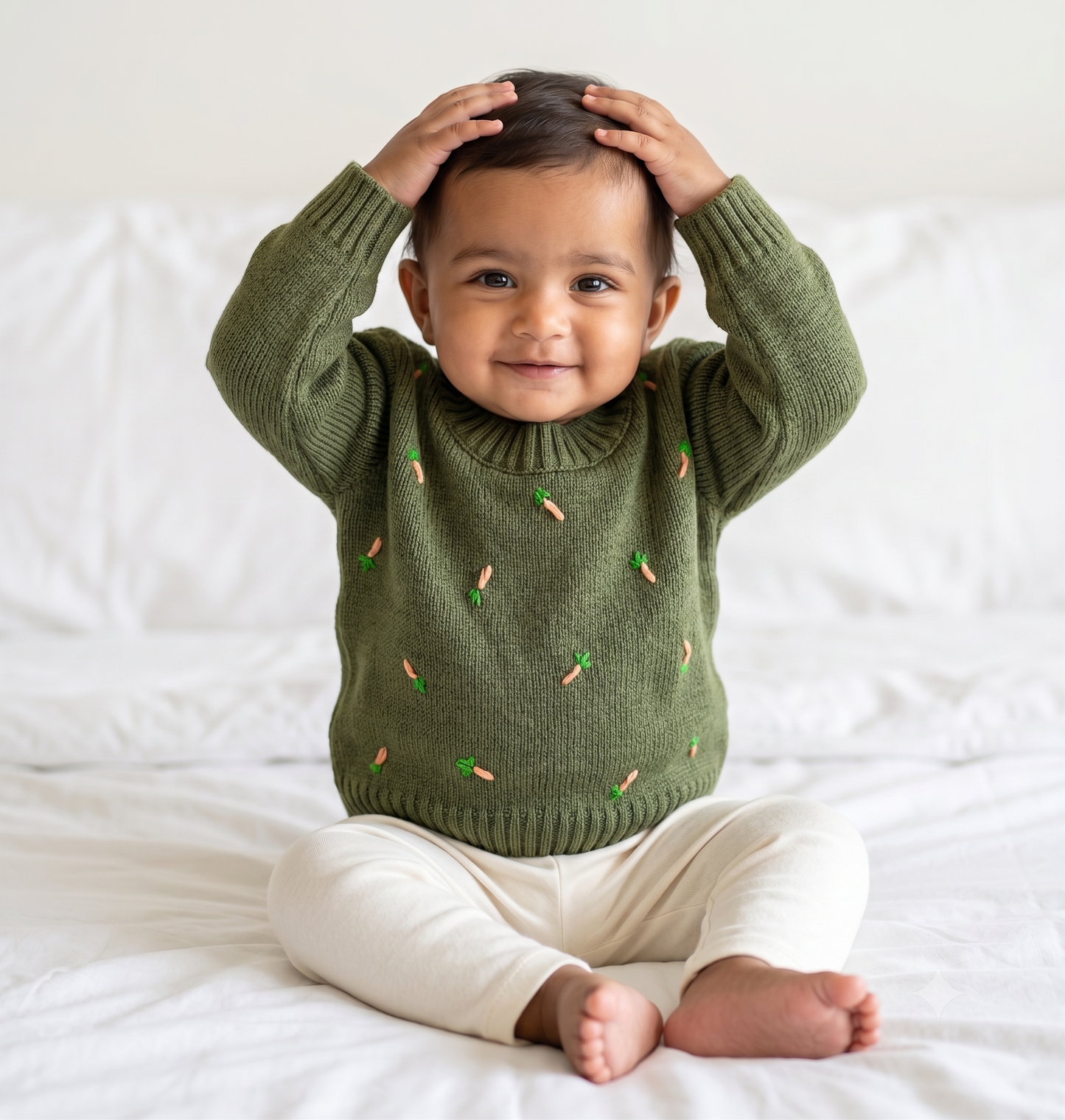 Tiny Carrot Cuddles Baby Knit Sweater