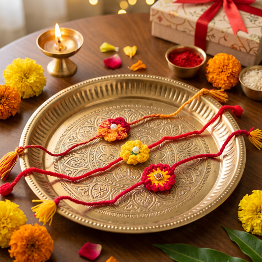 Handmade Royal Rakhi- Set of 3
