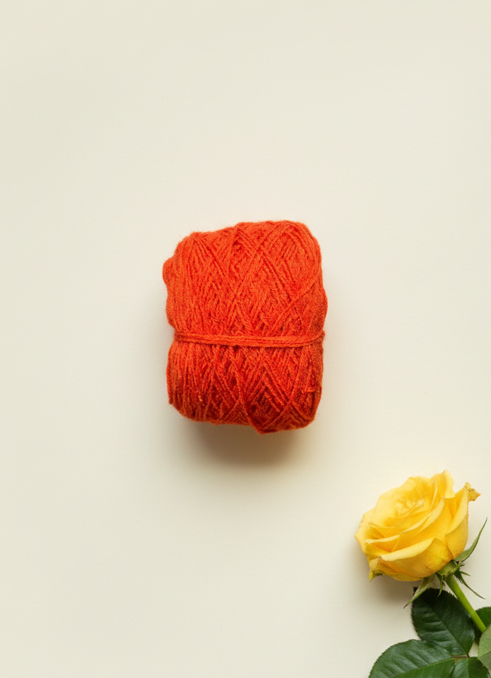 Orange Soft Knitting Yarn Ball