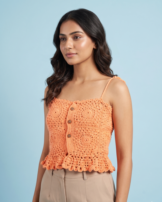 Floral Peplum Crop Top