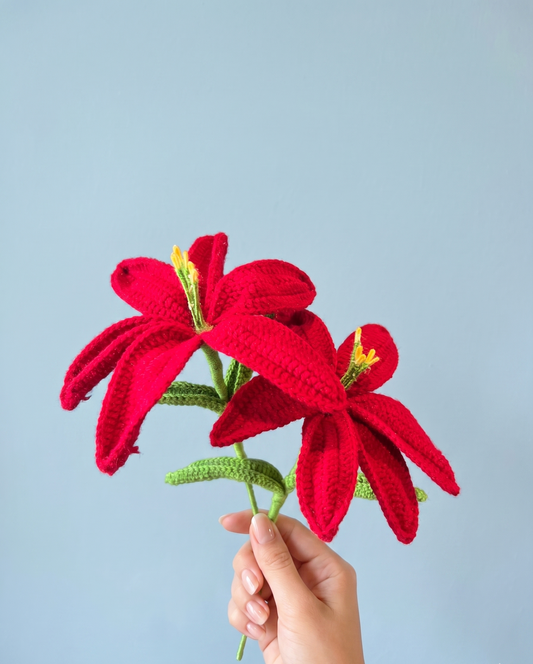 Red Lilies- Set of 2