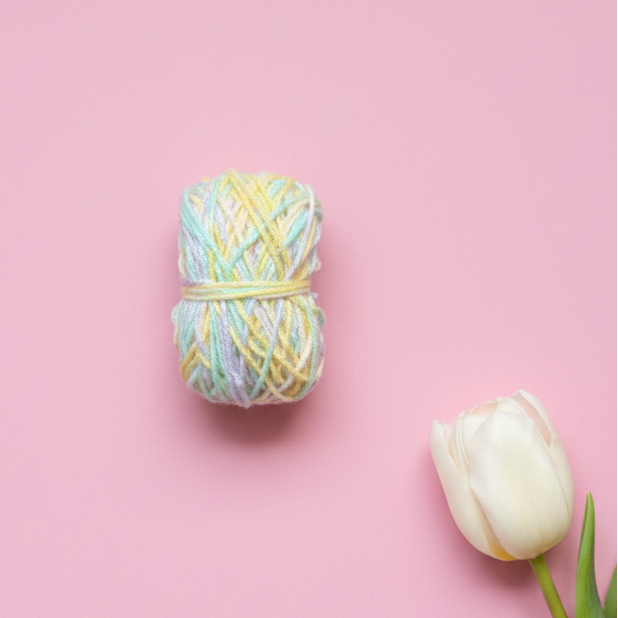 Pastel Multicolor Soft Knitting Yarn Ball