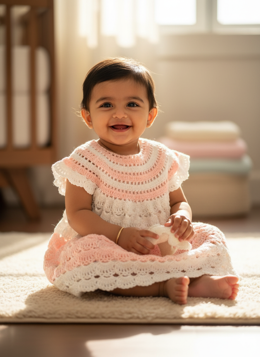 Blush Pink Baby Frock