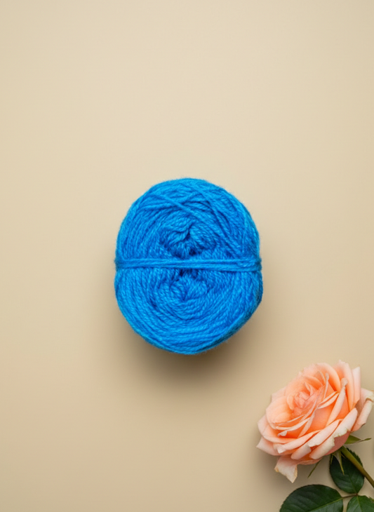 Blue Knitting Wool Ball
