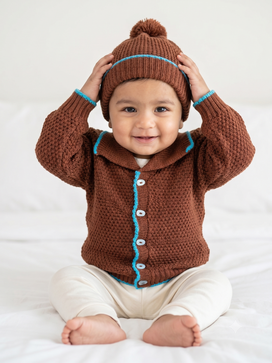 Handcrafted Baby Bear Knitted Winter Set