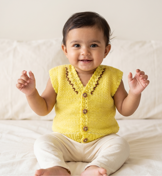 Sunshine Sprout Baby Knit Vest