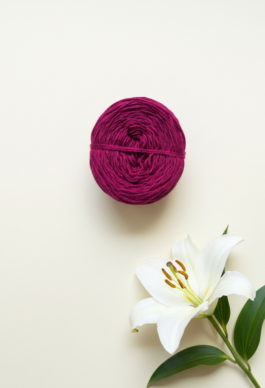 Deep Magenta Wool Ball