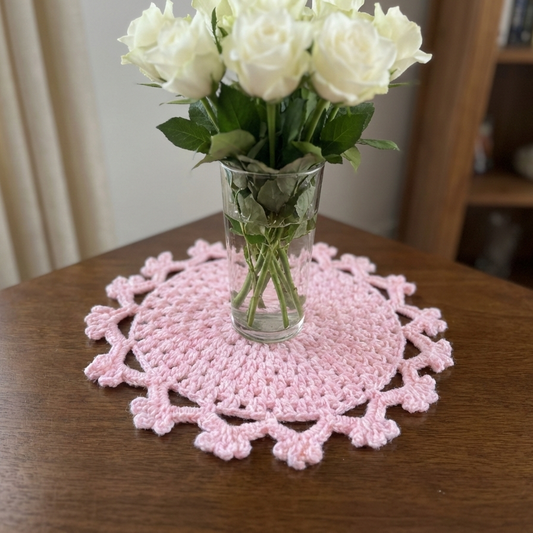 Set of 8- Handcrafted Crochet Floral Table Mat
