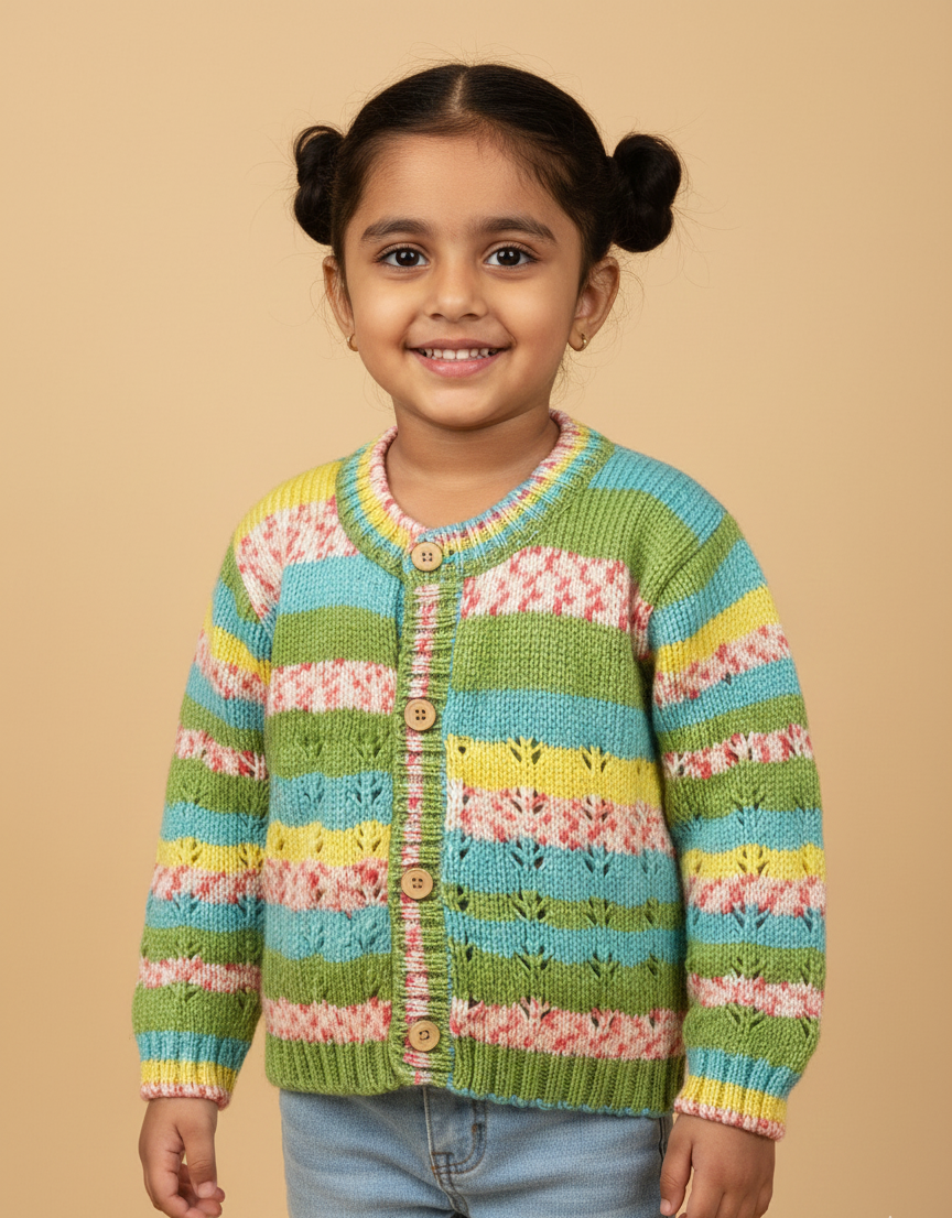 Fresh hues Knit Button Cardigan