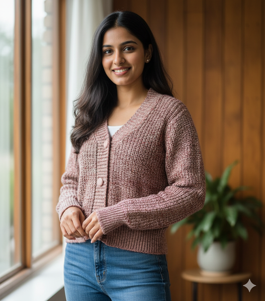 Rosewood Mélange Sweater Top