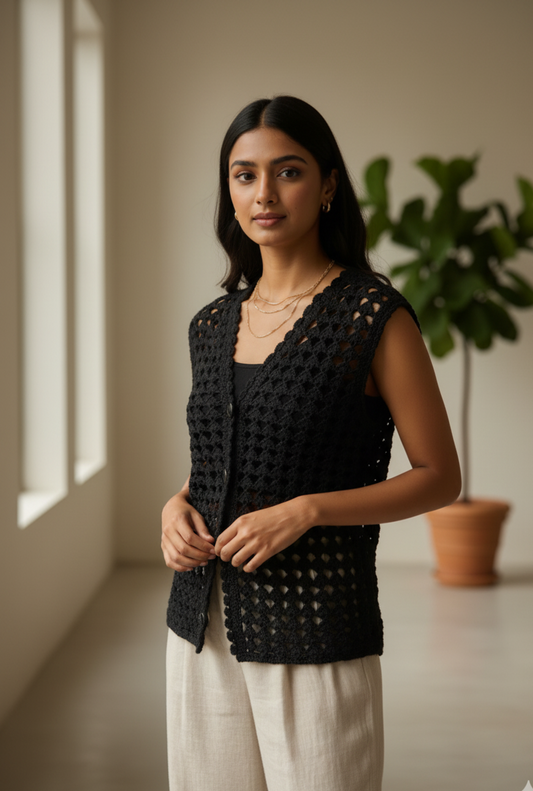 Midnight Knitted Vest