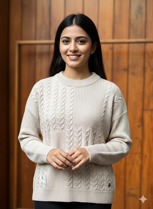 Ivory Whisper Knit Sweater