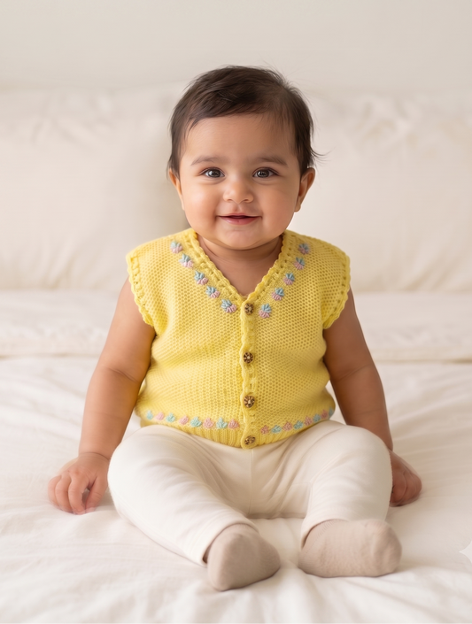 Sunshine Snuggles Baby Knit Vest