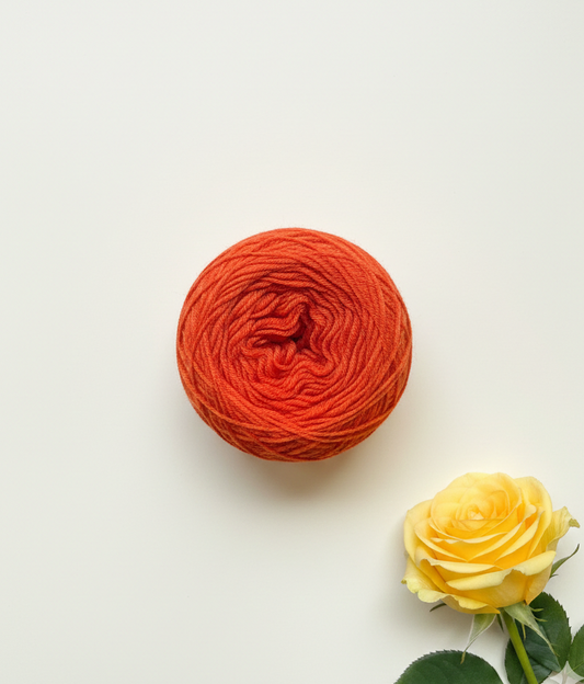 Orange Soft Knitting Yarn Ball