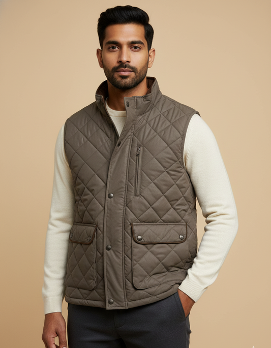 Men’s Quilted Sleeveless Winter Jacket