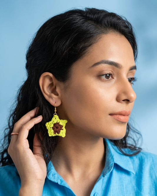 Handmade SunFlower Dangle Earrings