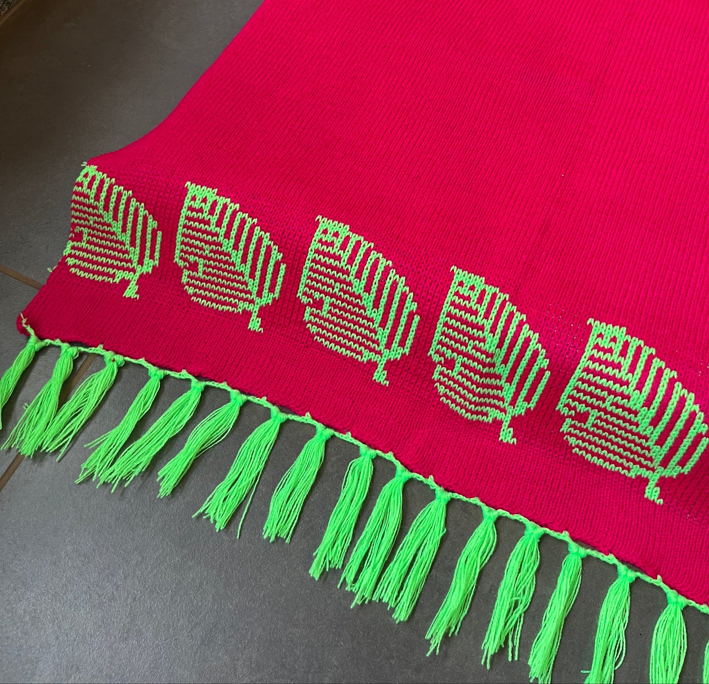 Pink and green Traditional Pooja Asan