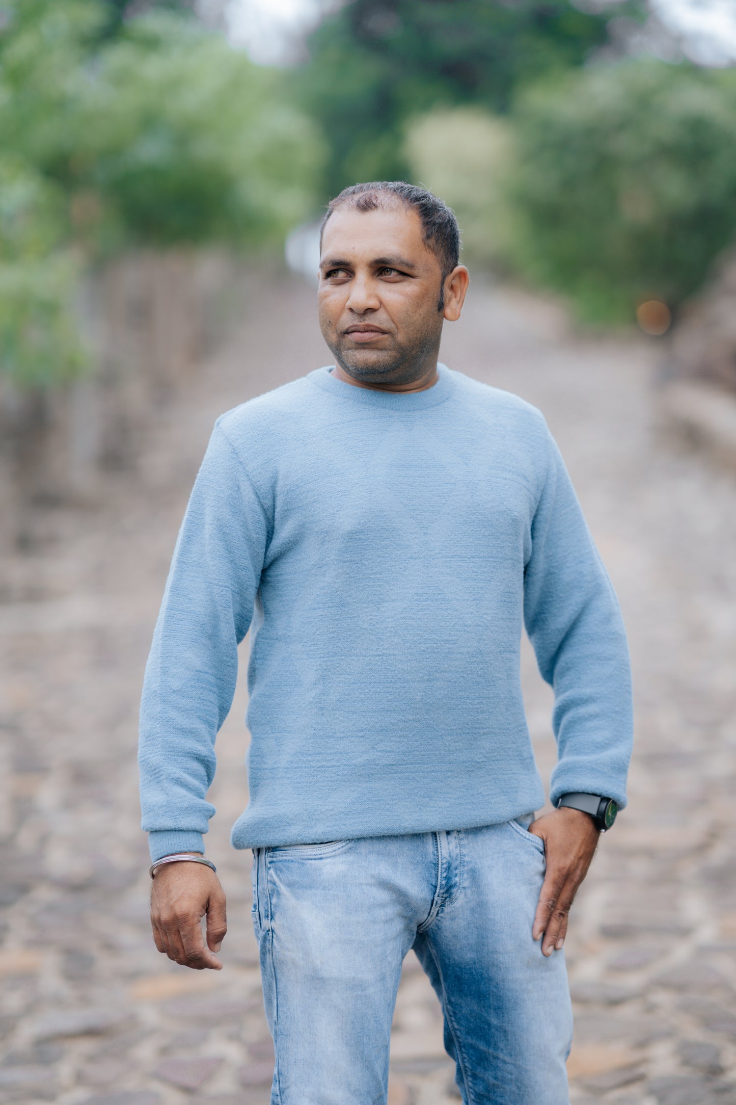 Sky Blue Comfort Crewneck Sweater